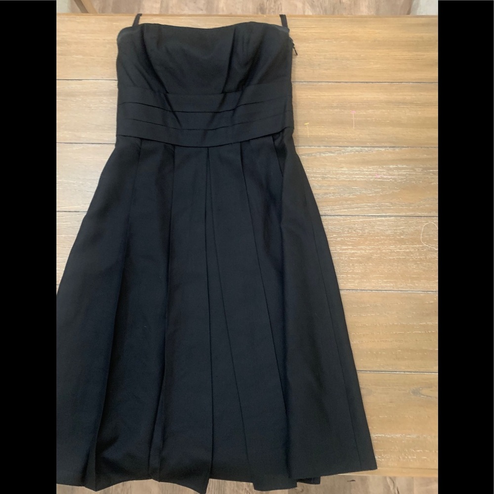 NWOT Ann Taylor silk lined strapless black dress